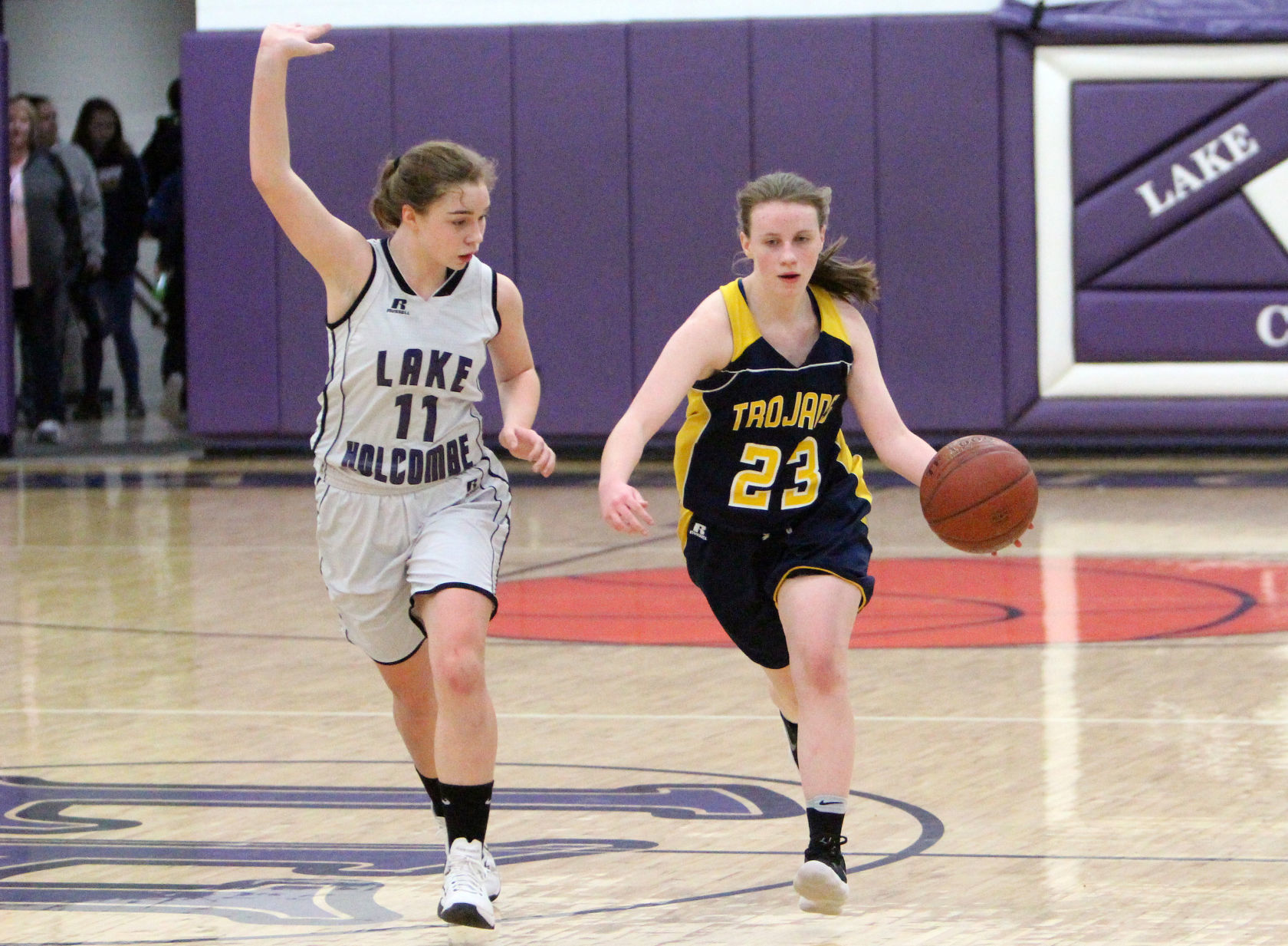 New Auburn at Lake Holcombe girls basketball 2-13-18